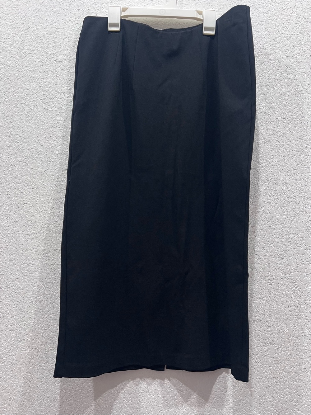 Eileen Fisher Black Straight Midi Skirt